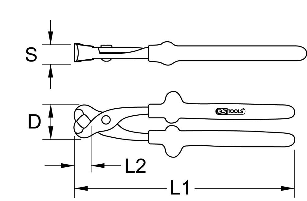 KS TOOLS 1000V Monierzange 250mm KS TOOLS 1000V Monierzange 250mm