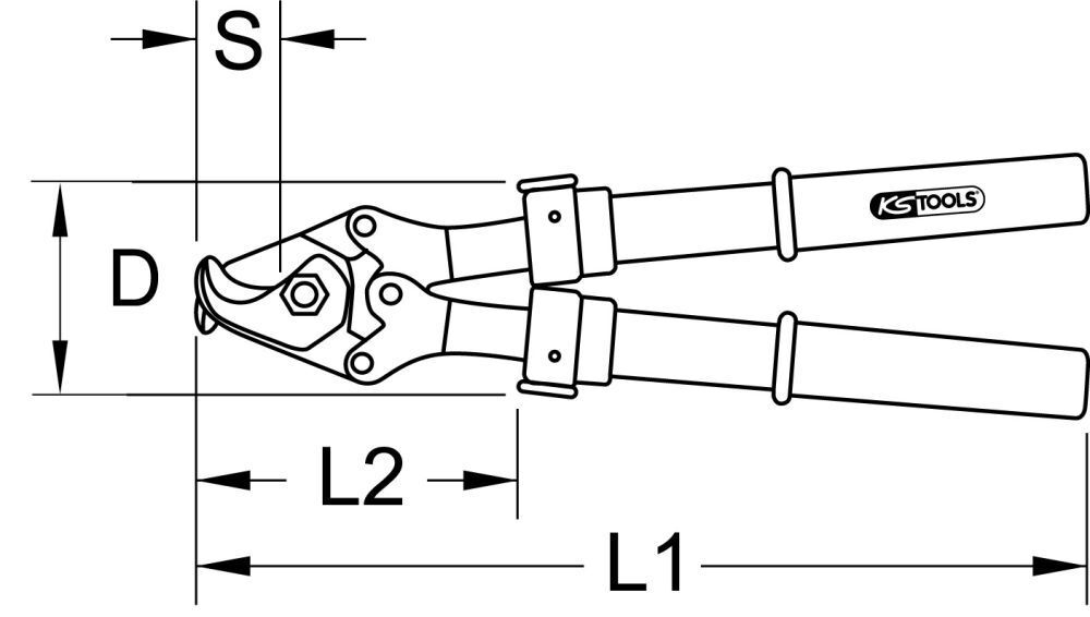 KS TOOLS Kabelschere 360-520mm mit Schutzisolierung und Teleskopgriff Produktbild KS TOOLS Kabelschere 360-520mm mit Schutzisolierung und Teleskopgriff bild 2
