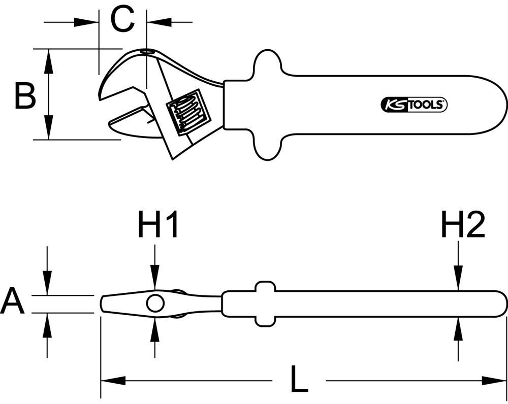 KS Tools Rollgabelschlüssel mit Schutzisolierung, 34mm Produktbild KS Tools Rollgabelschlüssel mit Schutzisolierung, 34mm bild 2