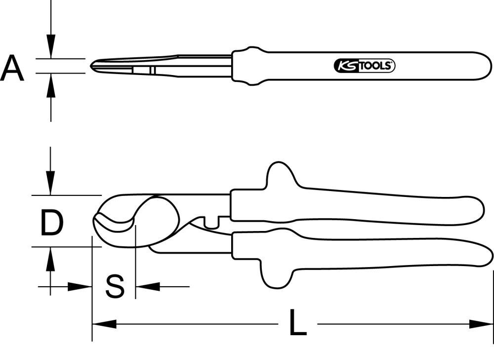 KS TOOLS 1000V Kabelschere 240mm Produktbild KS TOOLS 1000V Kabelschere 240mm bild 1