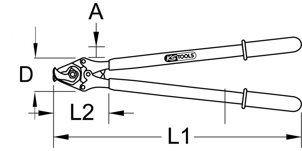 KS TOOLS Kabelschere mit Schutzisolierung 700mm Produktbild KS TOOLS Kabelschere mit Schutzisolierung 700mm bild 2