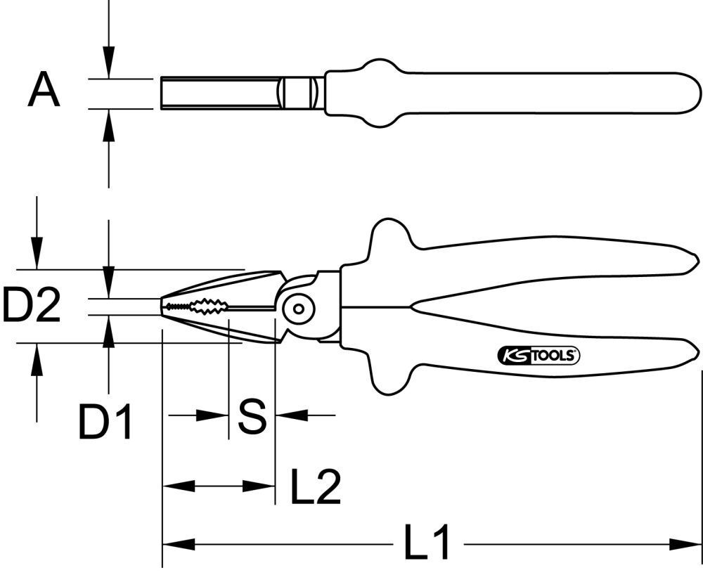 KS TOOLS 1000V Kraft-Kombinationszange 250mm Produktbild KS TOOLS 1000V Kraft-Kombinationszange 250mm bild 2