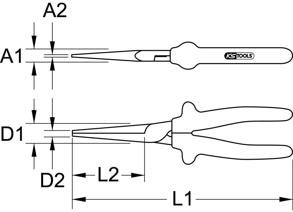 KS TOOLS 1000V Plangripzange 200mm Produktbild KS TOOLS 1000V Plangripzange 200mm bild 2