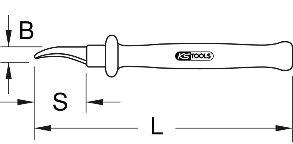 KS Tools Absetzmesser mit Schutzisolierung 165mm Produktbild KS Tools Absetzmesser mit Schutzisolierung 165mm bild 2