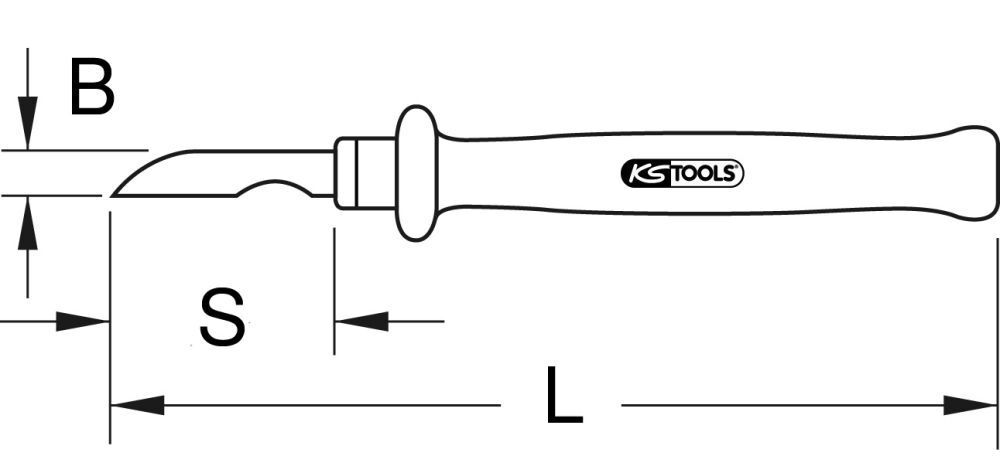 KS Tools Kabel-Abisoliermesser mit Schutzisolierung 195mm Produktbild KS Tools Kabel-Abisoliermesser mit Schutzisolierung 195mm bild 2