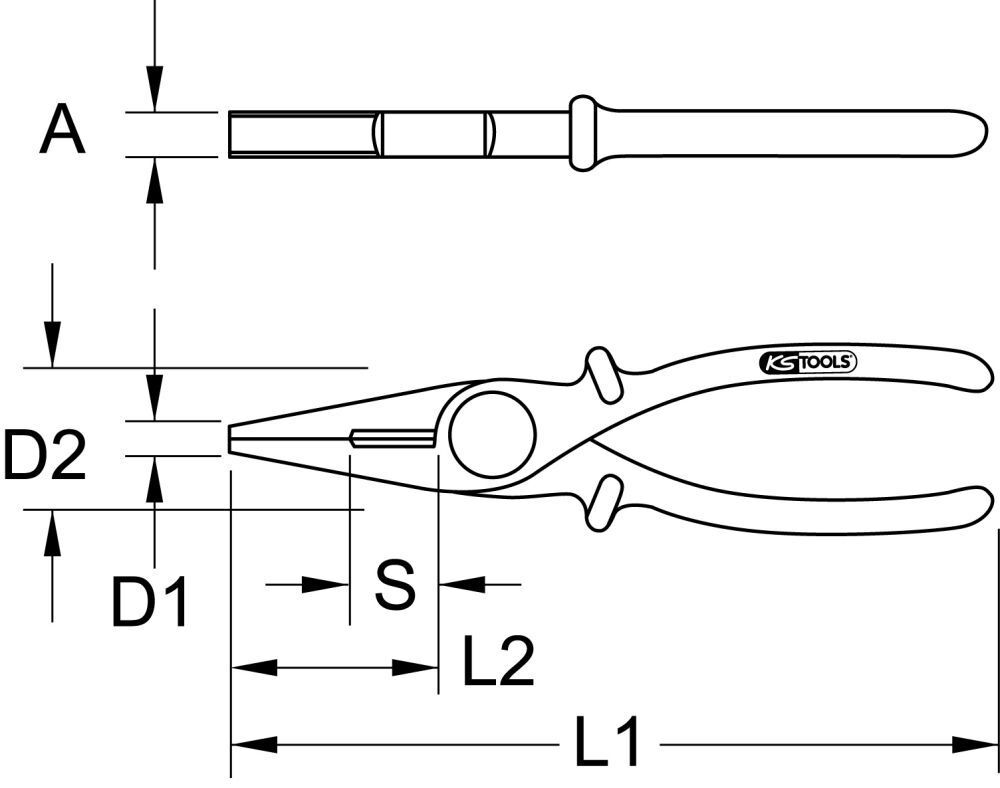 KS Tools Kunststoff-Kombizange mit Schutzisolierung, 225mm Produktbild KS Tools Kunststoff-Kombizange mit Schutzisolierung, 225mm bild 2