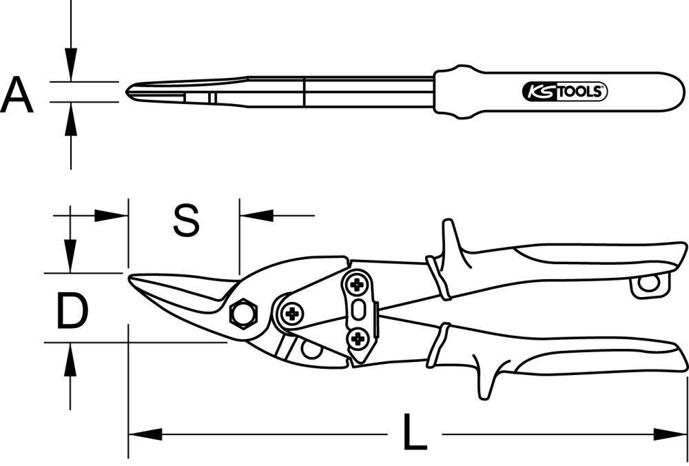 KS Tools Hebel-Blechdurchgangsschere, linksschneidend Produktbild KS Tools Hebel-Blechdurchgangsschere, linksschneidend bild 4