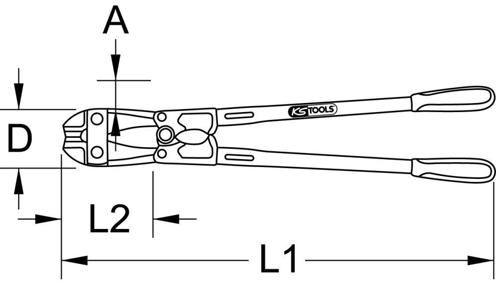 KS Tools Bolzenschneider mit Rohrgriff 65mm Produktbild KS Tools Bolzenschneider mit Rohrgriff 65mm bild 2