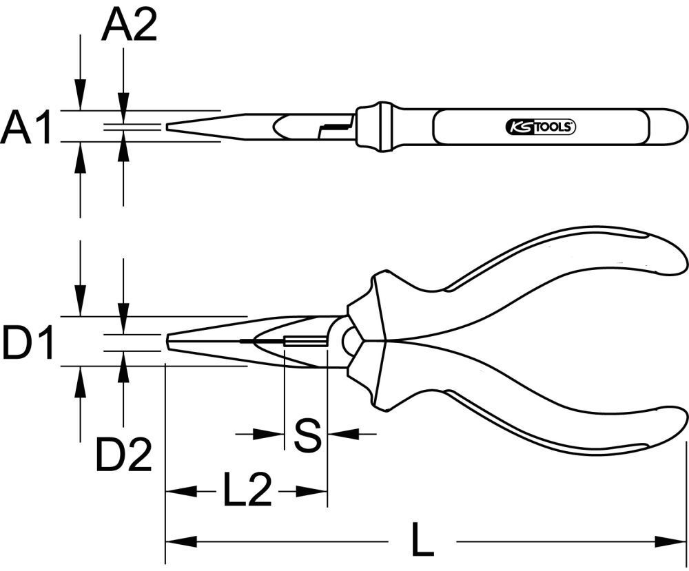 KS Tools Ultimateplus Telefonzange 200mm Produktbild KS Tools Ultimateplus Telefonzange 200mm bild 2