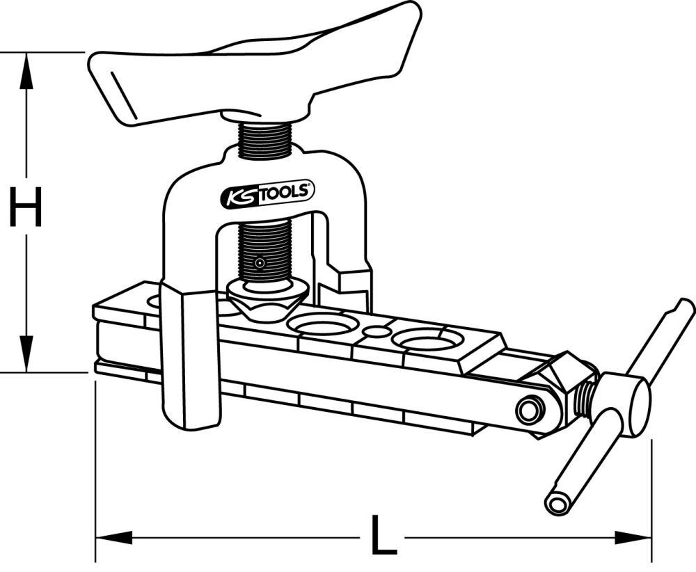 KS Tools Bördelgerät Zoll mit Schnellspannvorrichtung Produktbild KS Tools Bördelgerät Zoll mit Schnellspannvorrichtung bild 2
