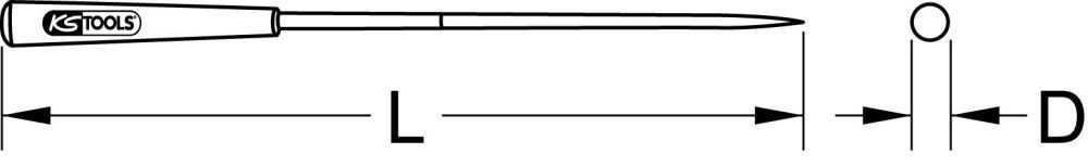 KS Tools Raum Nadelfeile 5mm Produktbild KS Tools Raum Nadelfeile 5mm bild 2