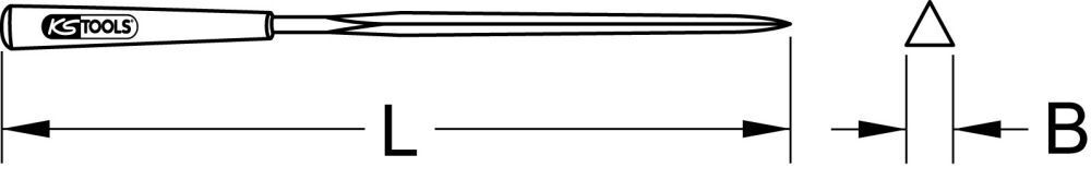 KS Tools Dreikant Nadelfeile 3mm Produktbild KS Tools Dreikant Nadelfeile 3mm bild 2