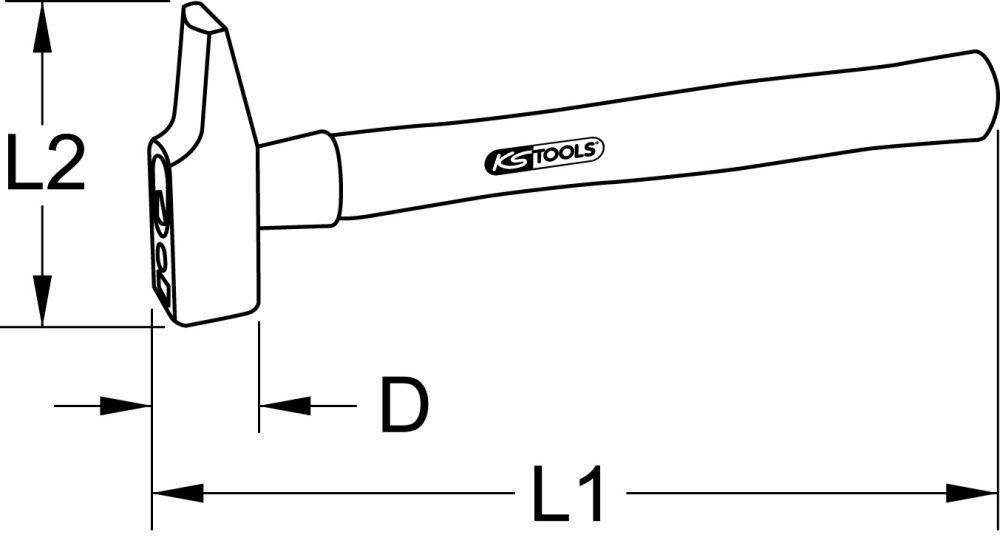 KS Tools Schlosserhammer Esche Stiel französische Form 2500g KS Tools Schlosserhammer Esche Stiel französische Form 2500g