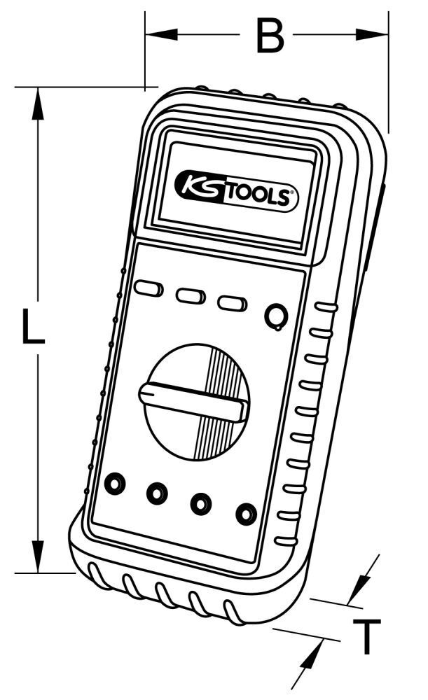 KS Tools Digital Multimeter inkl. Prüfspitzen und Krokodilklemmen KS Tools Digital Multimeter inkl. Prüfspitzen und Krokodilklemmen