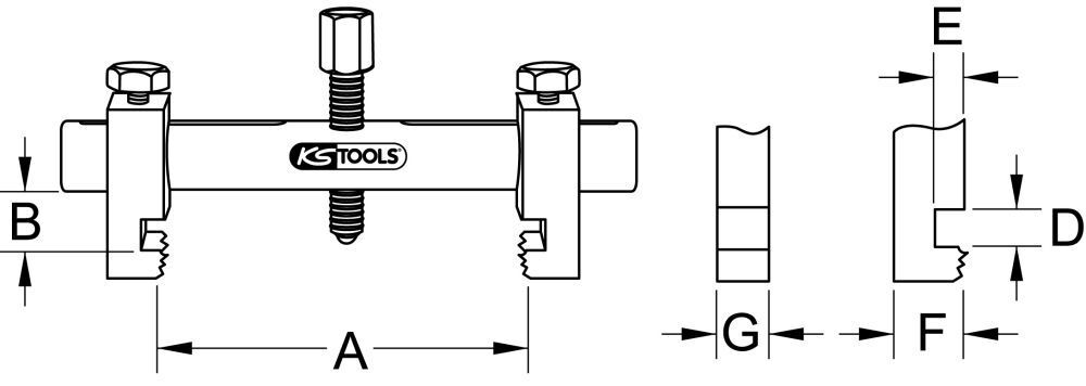 KS Tools Universal-Rillen-Riemenscheiben-Abzieher Ø 40-165 mm Produktbild KS Tools Universal-Rillen-Riemenscheiben-Abzieher Ø 40-165 mm bild 4