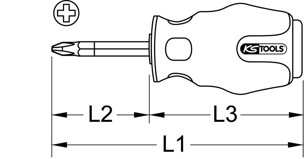 KS Tools ERGOTORQUEmax Schlagkappen Schraubendreher PH2 kurze Form Produktbild KS Tools ERGOTORQUEmax Schlagkappen Schraubendreher PH2 kurze Form bild 2