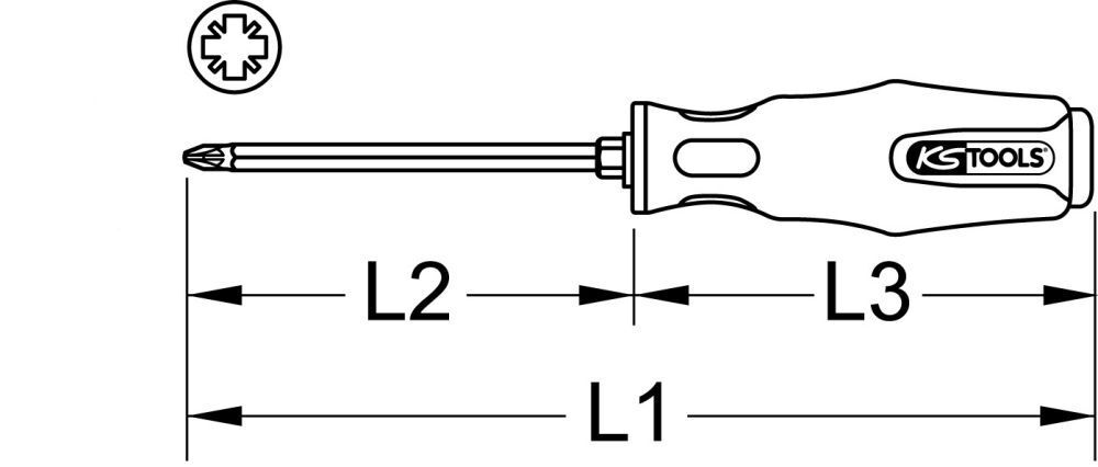 KS Tools ERGOTORQUEmax Schlagkappen Schraubendreher PZ0 Produktbild KS Tools ERGOTORQUEmax Schlagkappen Schraubendreher PZ0 bild 2