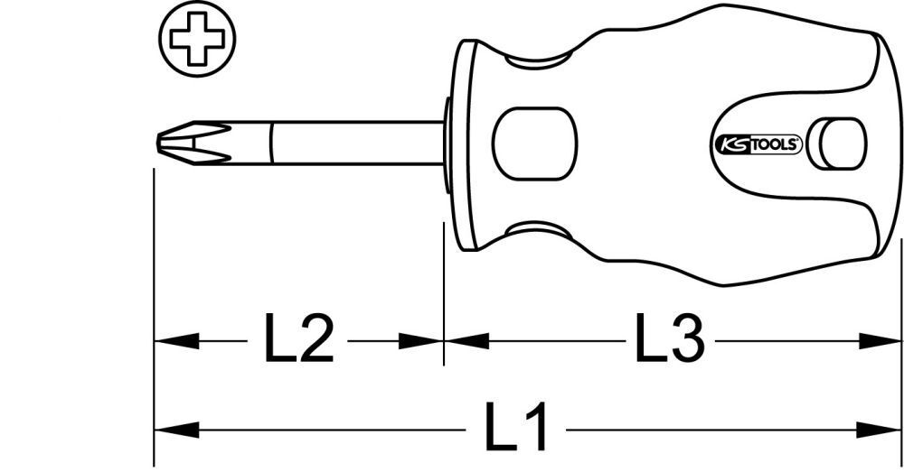 KS Tools ERGOTORQUEplus Schraubendreher kurz PH2 Produktbild KS Tools ERGOTORQUEplus Schraubendreher kurz PH2 bild 3