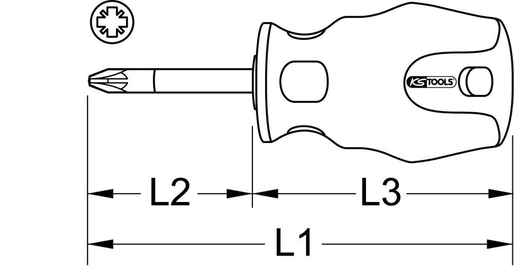 KS Tools ERGOTORQUEplus Schraubendreher kurz PZ2 Produktbild KS Tools ERGOTORQUEplus Schraubendreher kurz PZ2 bild 3