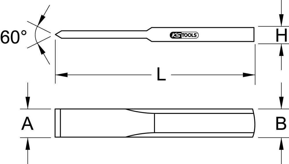 KS Tools Schlitzmeißel 230 mm Produktbild KS Tools Schlitzmeißel 230 mm bild 2