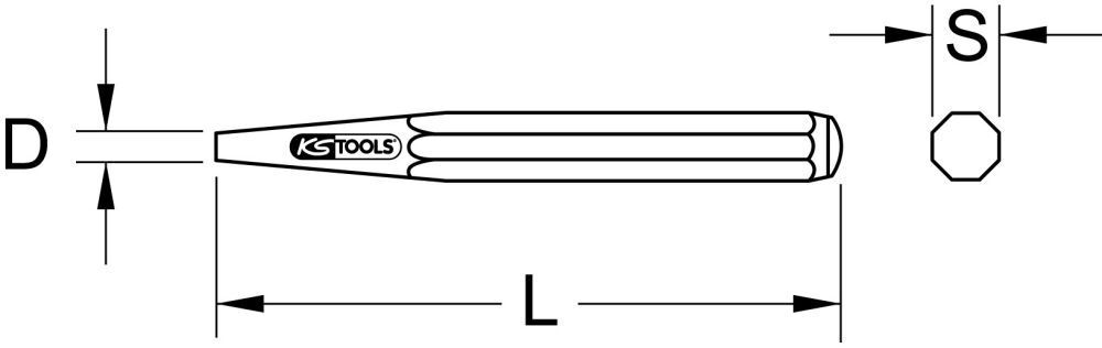 KS Tools Durchtreiber 8-kant FormD Durchmesser 12 mm KS Tools Durchtreiber 8-kant FormD Durchmesser 12 mm