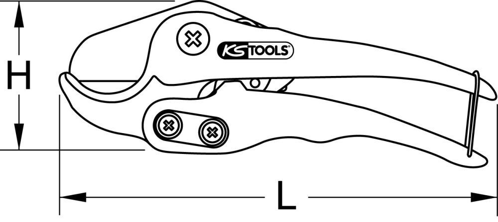 KS Tools Kunststoff Rohrschere Durchmesser 0 bis 32 mm Länge 205 mm KS Tools Kunststoff Rohrschere Durchmesser 0 bis 32 mm Länge 205 mm
