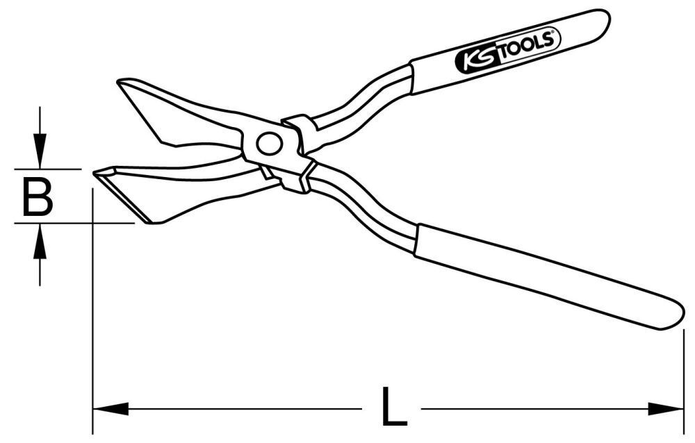 KS Tools Falzzange, gerade Produktbild KS Tools Falzzange, gerade bild 2