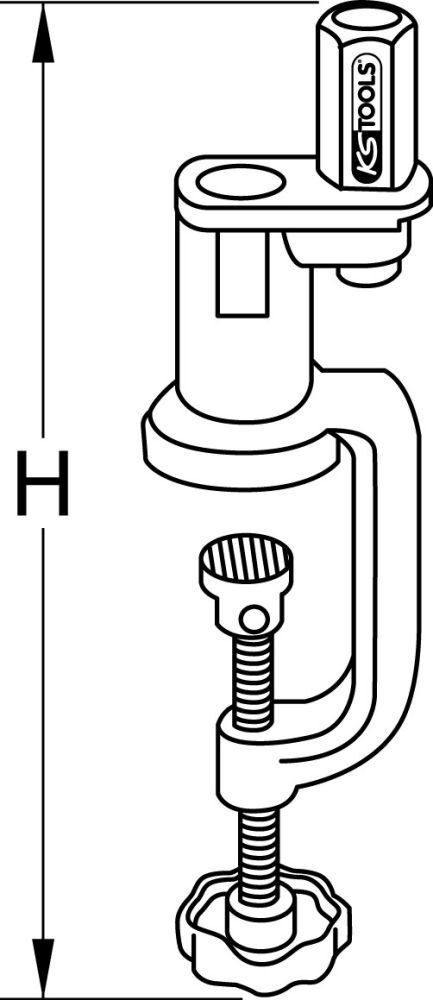 KS Tools Tischklemmstück für Abstechgerät mit einem Spannarm Produktbild KS Tools Tischklemmstück für Abstechgerät mit einem Spannarm bild 2