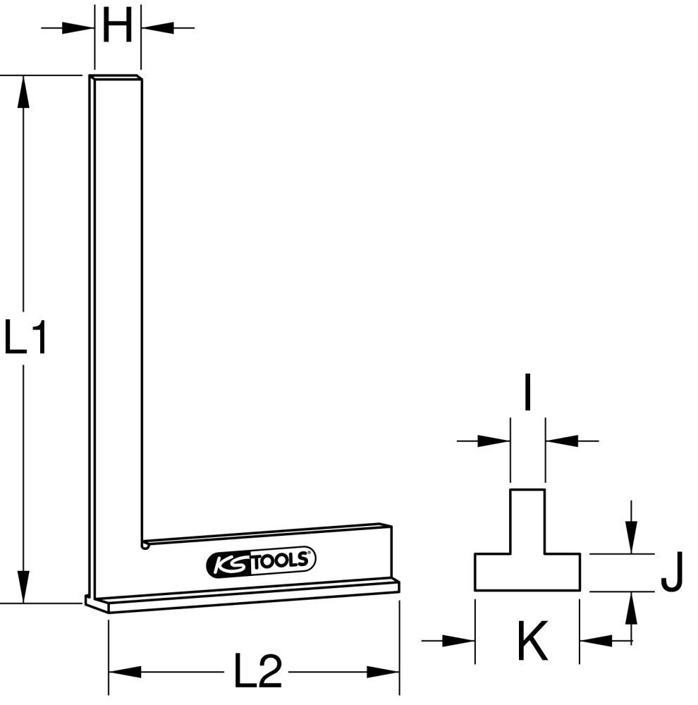 KS Tools Anschlagwinkel nach DIN 875/2 250mm KS Tools Anschlagwinkel nach DIN 875/2 250mm