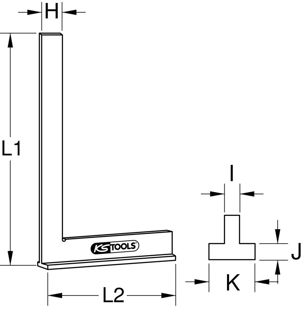 KS Tools Anschlagwinkel nach DIN 875/0 300mm KS Tools Anschlagwinkel nach DIN 875/0 300mm