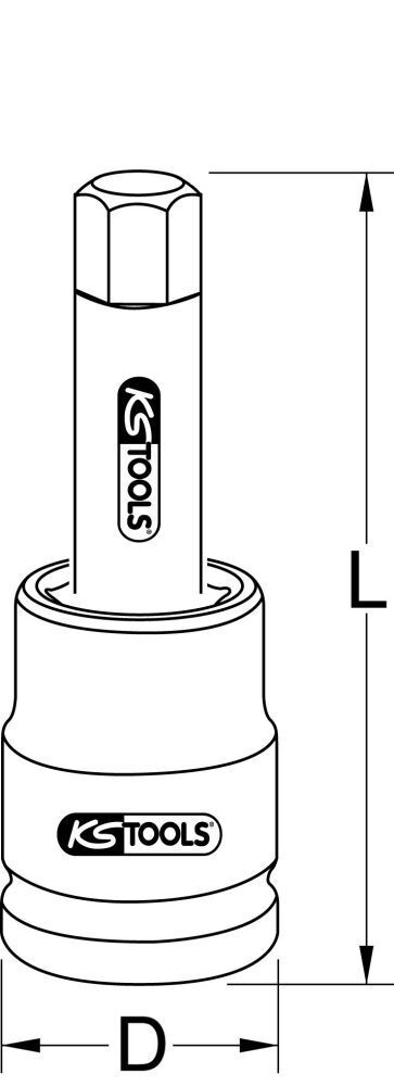KS Tools 1 Zoll Kraft Bit Stecknuss Innensechskant lang 29mm Produktbild KS Tools 1 Zoll Kraft Bit Stecknuss Innensechskant lang 29mm bild 2