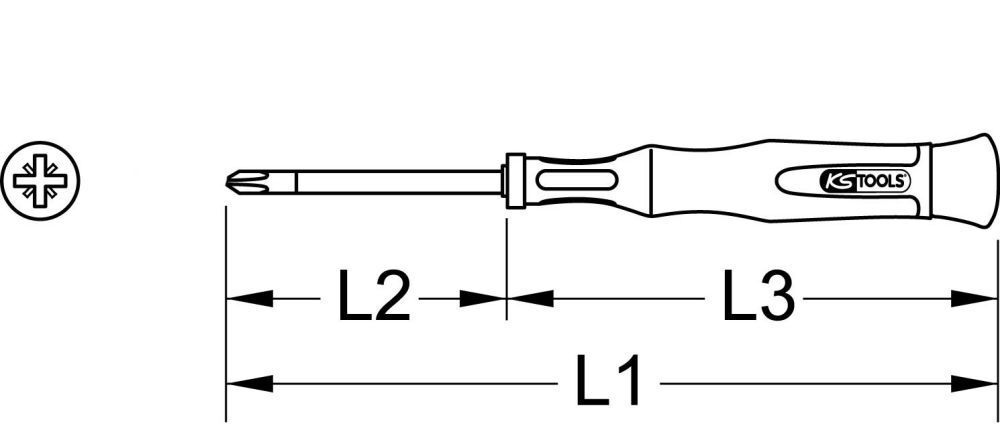 KS Tools Feinmechanik Schraubendreher PZ0 x 3mm Produktbild KS Tools Feinmechanik Schraubendreher PZ0 x 3mm