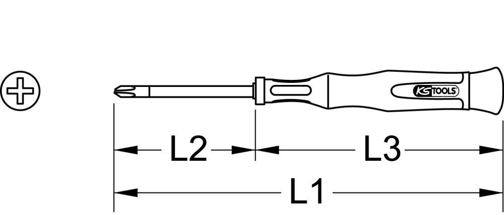 KS Tools Feinmechanik Schraubendreher PH0 x 2,4mm Produktbild KS Tools Feinmechanik Schraubendreher PH0 x 2,4mm bild 2