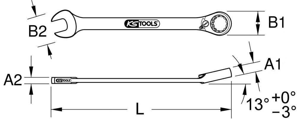 KS Tools DUO GEARplus Ringmaulschlüssel Maul Ratschenfunktion 13 mm umschaltbar KS Tools DUO GEARplus Ringmaulschlüssel Maul Ratschenfunktion 13 mm umschaltbar