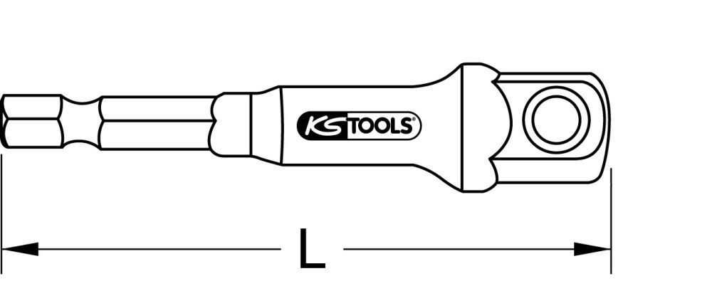 KS Tools 1/4 Zoll Vierkant Adapter für 1/4 Zoll Stecknuss Produktbild KS Tools 1/4 Zoll Vierkant Adapter für 1/4 Zoll Stecknuss bild 2