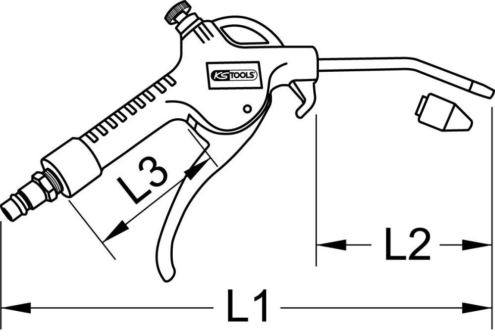 KS Tools Druckluft-Ausblaspistole mit Durchflussregulierung Produktbild KS Tools Druckluft-Ausblaspistole mit Durchflussregulierung bild 5