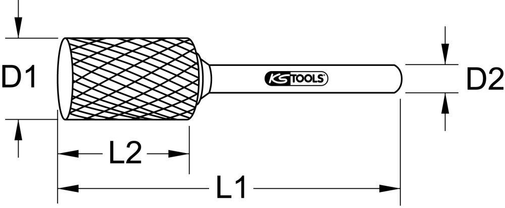 KS Tools Frässtift Zylinderform Produktbild KS Tools Frässtift Zylinderform bild 2