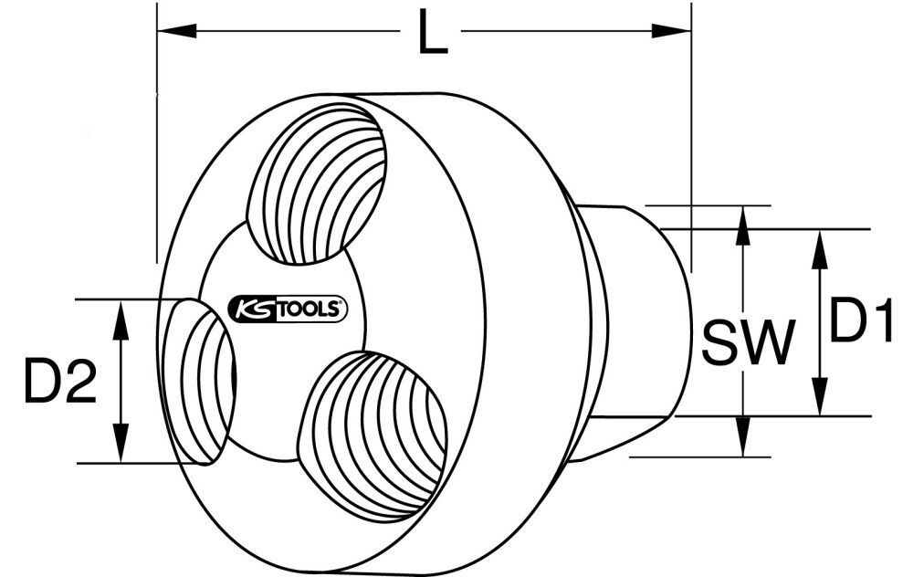 KS Tools 1/4 Zoll Messing Druckluft 3 fach Verteiler 41mm Produktbild KS Tools 1/4 Zoll Messing Druckluft 3 fach Verteiler 41mm bild 3