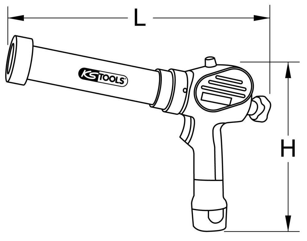 KS Tools Akku-Kartuschen-Pistole 600 ml ohne Akku und Ladegerät KS Tools Akku-Kartuschen-Pistole 600 ml ohne Akku und Ladegerät