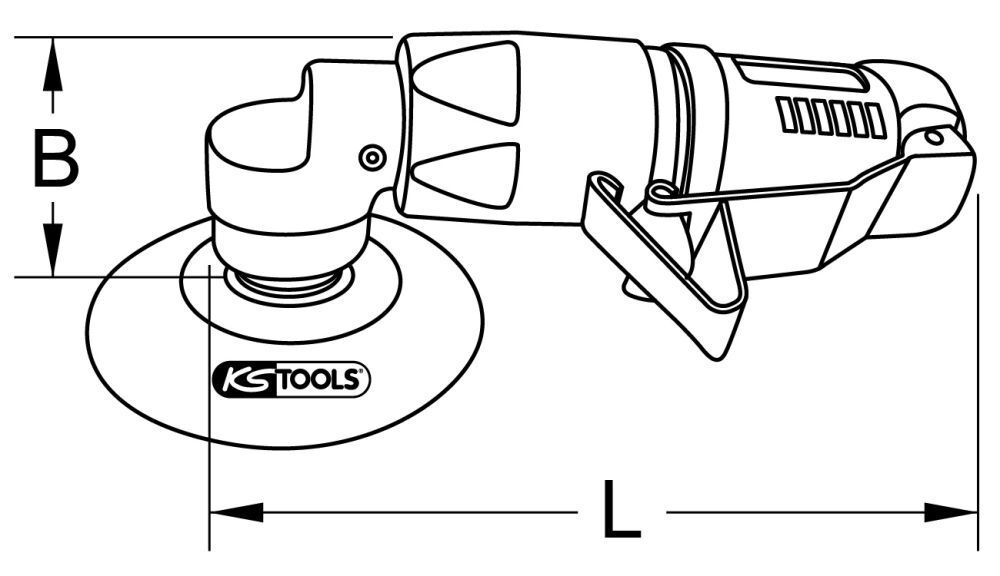 KS Tools 1/4" SlimPOWER Mini-Druckluft-Polierer KS Tools 1/4" SlimPOWER Mini-Druckluft-Polierer