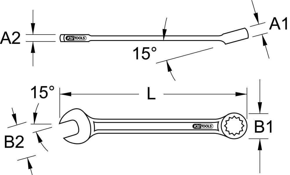 KS Tools CLASSIC Ringmaulschlüssel abgewinkelt 10 mm KS Tools CLASSIC Ringmaulschlüssel abgewinkelt 10 mm