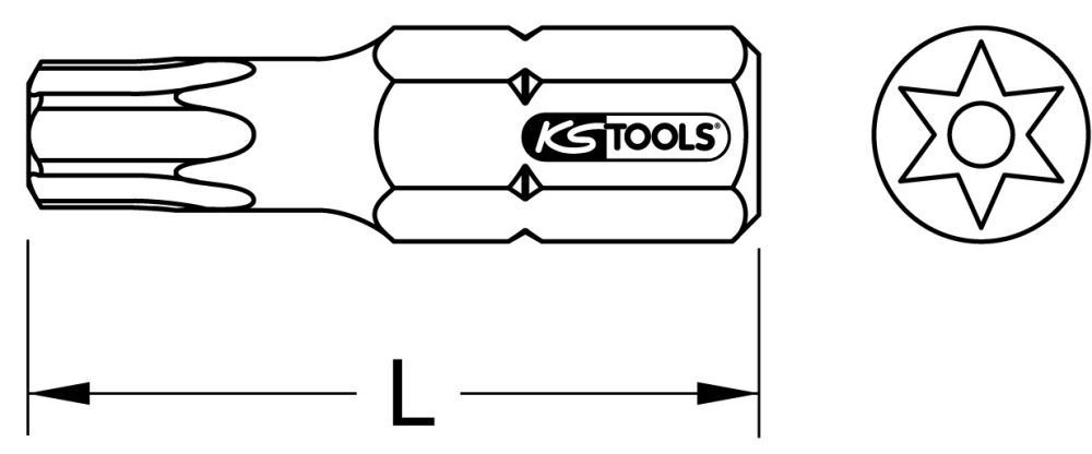 KS Tools 5/16 Zoll CLASSIC Bit Torx Bohrung 30mm TB40 Produktbild KS Tools 5/16 Zoll CLASSIC Bit Torx Bohrung 30mm TB40 bild 2