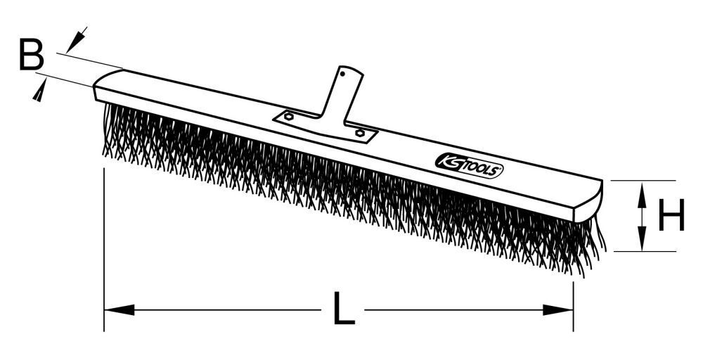 KS Tools BRONZEplus Besen Runddraht glatt 240x60x65mm Produktbild KS Tools BRONZEplus Besen Runddraht glatt 240x60x65mm bild 2