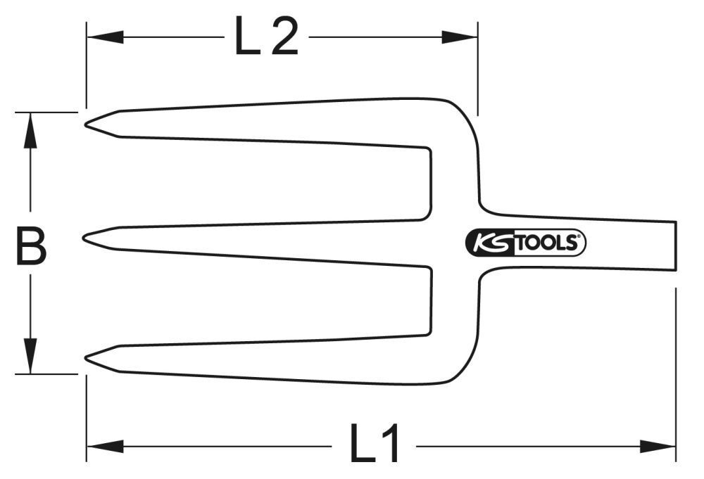 KS Tools BRONZEplus Gabel für Schießbaumwolle 370 mm Produktbild KS Tools BRONZEplus Gabel für Schießbaumwolle 370 mm bild 2