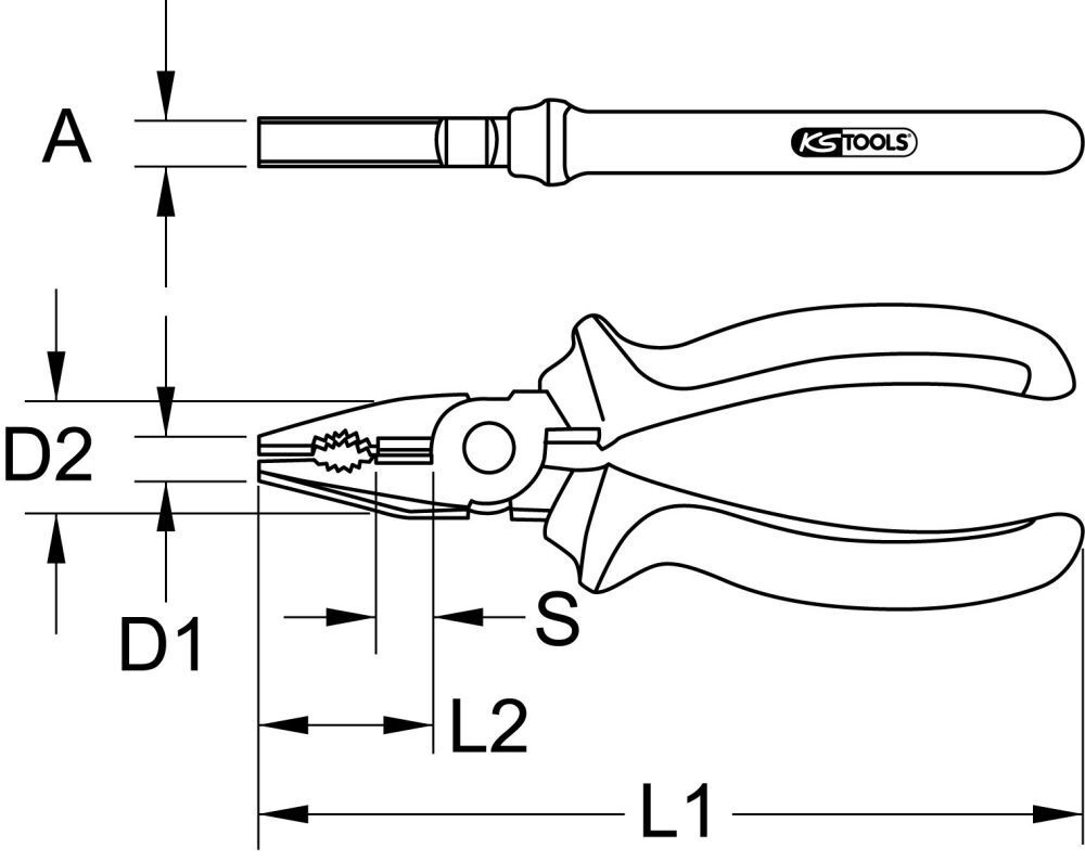 KS Tools BERYLLIUMplus Kombinationszange 200 mm Produktbild KS Tools BERYLLIUMplus Kombinationszange 200 mm bild 2