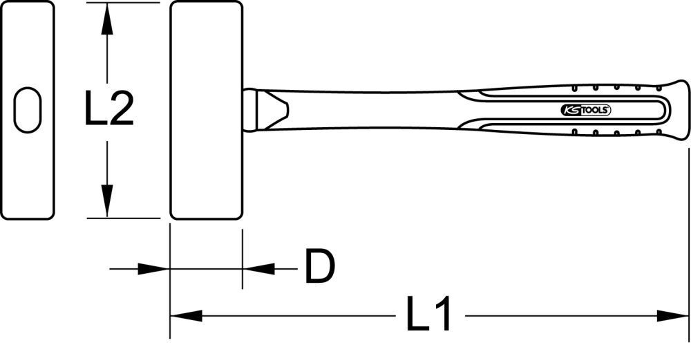 KS Tools BRONZEplus Minenhammer 3500g mit Fiberglasstiel Produktbild KS Tools BRONZEplus Minenhammer 3500g mit Fiberglasstiel bild 2