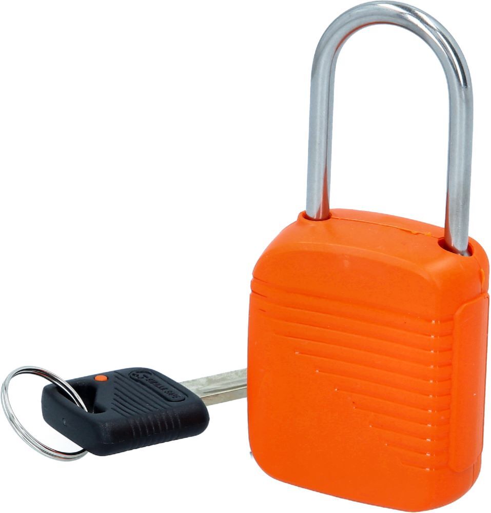 Produktbild Absperr-Vorhängeschloss, orange, Metall, 38 mm bild 2