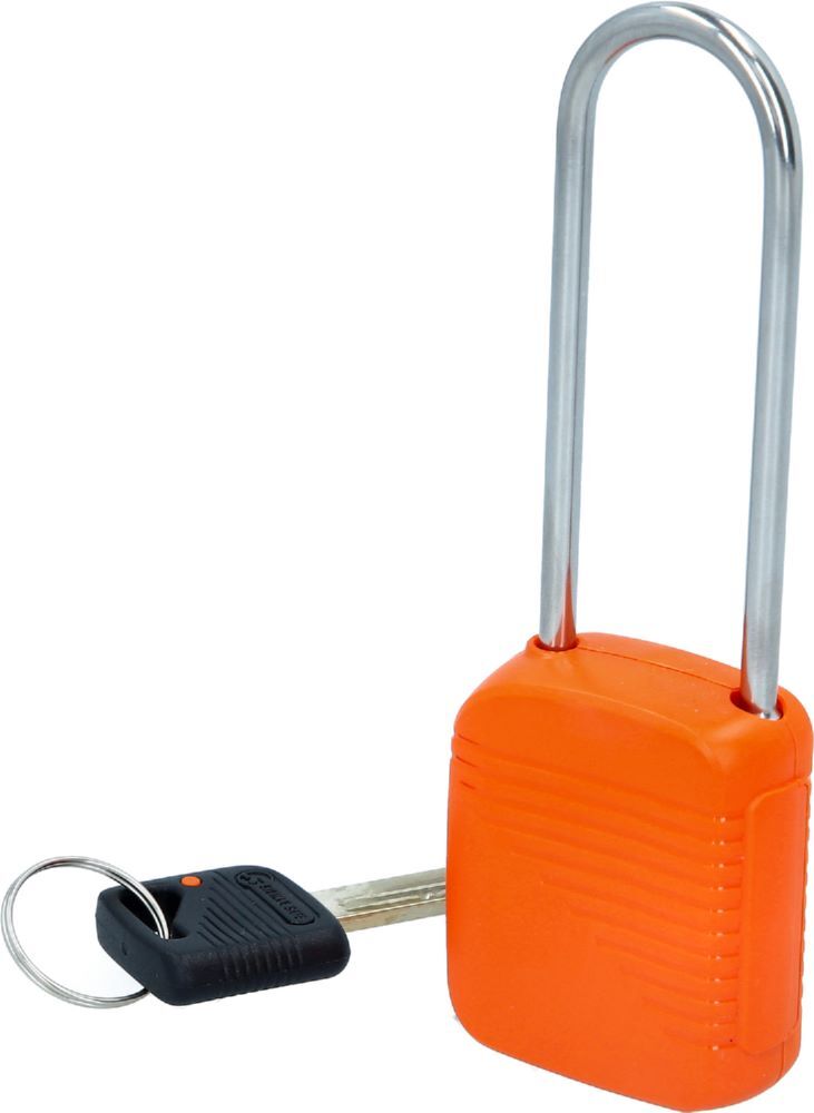 Produktbild Absperr-Vorhängeschloss, orange, Metall, 76 mm bild 2