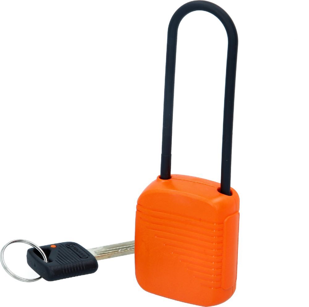 Produktbild Absperr-Vorhängeschloss, orange, Verbundmaterial, 76 mm bild 2