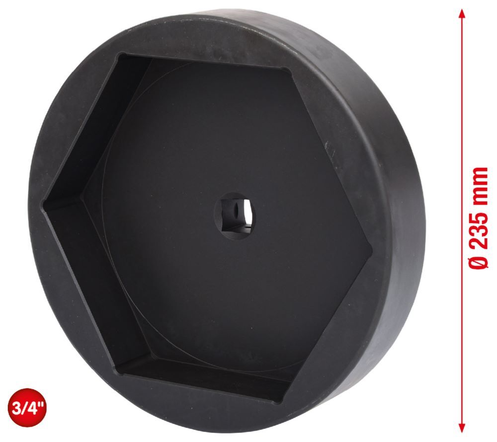 Produktbild 3/4" Achsmuttern-Schlüssel, 6-kant, kurz, 185mm bild 2